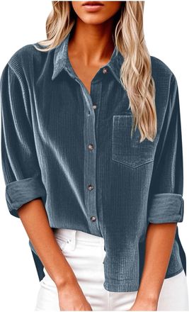 Generic Velvet Shirts for Women UK Elegant V Neck Blouse Smart Casual Tunic Tops Plain Loose Fit Velour Pullover Solid Long Sleeve Oversized Tees Shirt Office