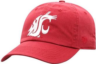 Top of the World Mens Top of the World Crimson Washington State Cougars Team Logo Washed Adjustable Hat at Nordstrom