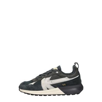 Kaotiko Schoenen, Heren, Zwart, 42 EU, Leer, Vancouver Sneakers Laag
