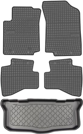OEM Juego De Alfombrillas De Goma Para Coche Y Alfombrilla Para Maletero Para Peugeot 108 Hatchback (desde Julio De 2014 Hasta 2021)