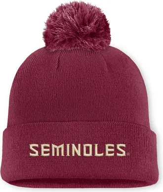 Nike Florida State Peak Nike Mens College Cuffed Beanie in Red | NC1669XFTN-V72