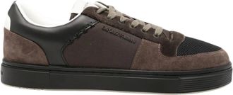 Emporio Armani Schoenen, Heren, Bruin, 44 EU, Leer, Leren Sneakers