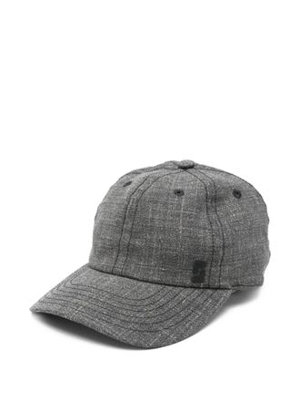 SOEUR curved baseball cap - women - Linen/Flax/Recycled Polyester/Virgin Wool - One Size - Grey
