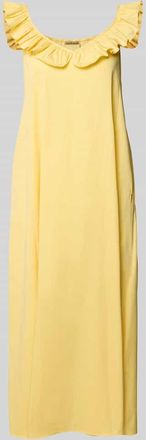 Smith & Soul Midikleid mit Rüschen in Pastellgelb, Größe XXL