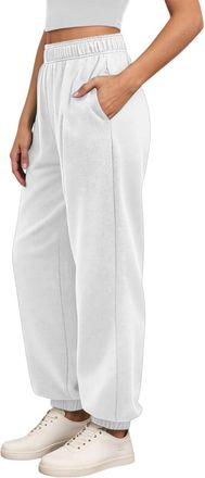 Generic Joggers for Women UK Loose Fit - Womens High Waisted Baggy Joggers, Soft Loose Fit Casual Sweatpants with Pockets, Drawstring Elastic Waistband Athlet