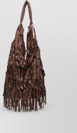 La Milanesa tiered fringe bucket bag