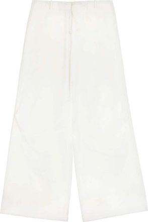 Maison Margiela Wijde broek - Dames - Wijde Broeken - Wit - S - Polyester - Broeken