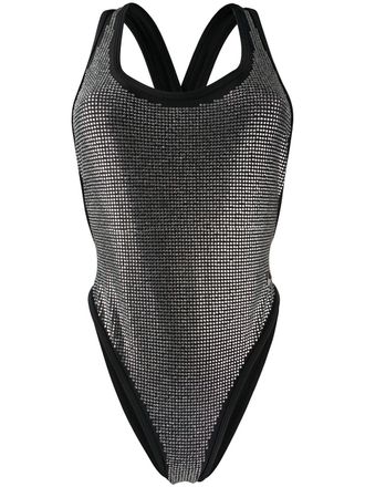 Philipp Plein Badpak met kristallen - Zwart