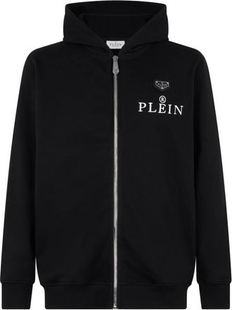 Philipp Plein Hoodies & sweatvesten, Heren, Zwart, XL, Hoodie Zip Plein R