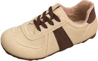 Generic Ladies Flat Boots Size 6 Warm Boots Soft and Comfortable Can Adapt To The Cold and Harsh Environment Women Winter Boots Waterproof (Khaki, 4.5)