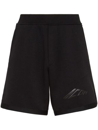 Dsquared2 logo-embossed elasticated-waist track shorts - men - Cotton - S - Black
