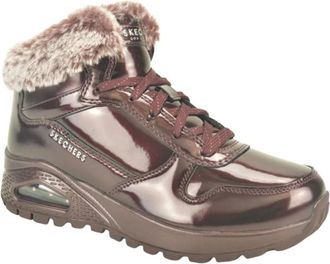Skechers Bordo lace Bott. N.+ Wol air Z. - Dames - Winterlaarzen - Bruin - 39 EU - Wol - Schoenen