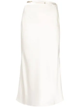 Jacquemus Gonna midi Notte con spacco laterale - Bianco