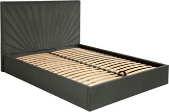 Vente-Unique Canap&eacute; abatible 180 x 200 cm - Terciopelo - Gris antracita - RILIODA de Pascal Morabito