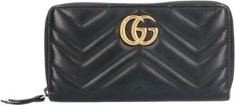 Gucci Pre-owned Wallets, female, Black, Size: ONE SIZE Pre-owned Leather Wallet