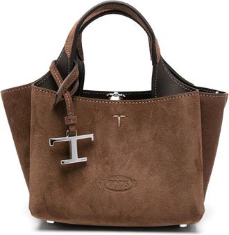 Tod's Micro Logo-detail Suede Mini Bag