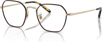 Oliver Peoples Tortoise Gold Brillen Monturen Levison OV - unisex - Brillen - Geel - 49 MM - Accessoires