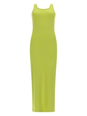 Msgm Sleeveless Scoop Neck Viscose Maxi Dress