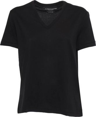 Majestic Filatures T-Shirt Scollo a V - Dames - T-shirts - Zwart - L - Tops