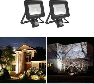 OEM Paquete De 2 Focos Led Para Exteriores Con Sensor De Movimiento De 30 W, Iluminaci&oacute;n De Seguridad Led Para Exteriores De 2700 Lm, Foco Led Para Exteri