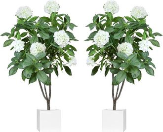 Creative Displays Inc. 5Ft Hydrangea Drop-In Trees With Ceramic Pots