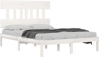 vidaXL Estructura De Cama Doble Peque&ntilde;a Madera Maciza Blanca 120x190cm Vidaxl