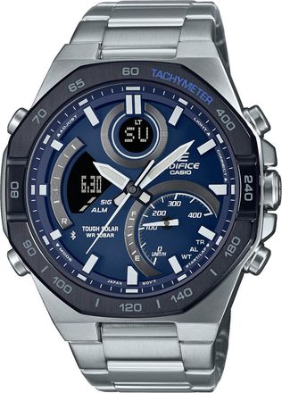 Casio Edifice Mens Silver Watch ECB-950DB-2AEF Stainless Steel - One Size