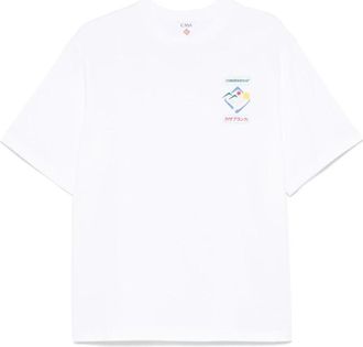 Casablanca Montagne Sportif T-shirt - Heren - T-shirts - Wit - L - Katoen - Tops