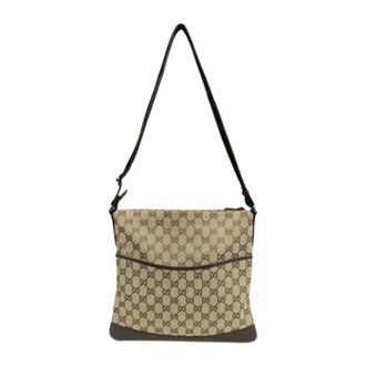Gucci Pre-owned Cross Body Bags, female, Brown, Size: ONE SIZE Pre-owned Canvas Crossbody Bag