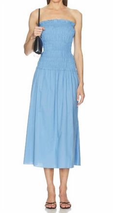 Faithfull The Brand Amalita Midi Dress In Venice Blue