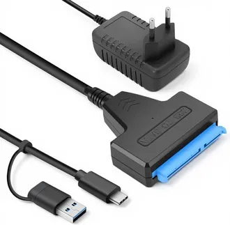 OEM Adaptador De Cable Sata A Usb 3.0 Para Ssd/hdd De 2,5/3,5, Convertidor De Disco Duro Interno/externo Con Adaptador De Corriente De 12 V 2 A Para Mac O