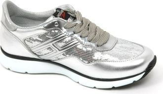 Hogan Traditionele sneaker- gemaakt in Itali&euml; - Dames - Sneakers - Grijs - 36 EU - Leer - Schoenen