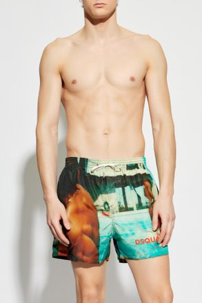 Dsquared2 Printed Swim Shorts, Mens, Multicolour