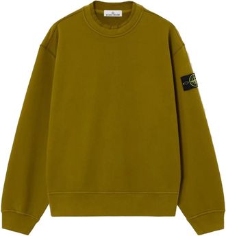 Stone Island Cactus Katoenen Sweater - Heren - Sweatshirts - Groen - S - Katoen - Hoodies & sweatvesten