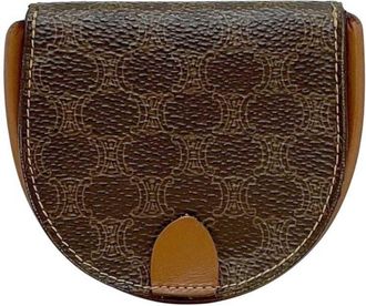 Celine Brown Pvc Leather Coin Purse/Coin Case (Pre-Owned)