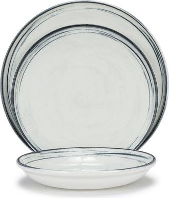 French Home Waters Edge 16-Piece Dinnerware Set in Off-White And Navy at Nordstrom Rack