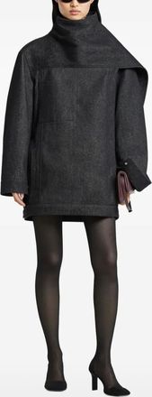 Courrèges oversized denim jacket - Black