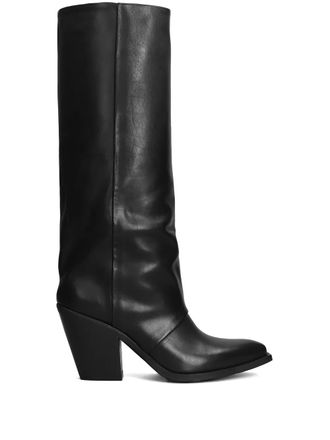 Métisse 85mm leather boots - Black