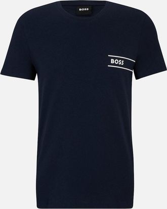 HUGO BOSS Mens Hugo Boss Navy Crew Neck T-shirt - Black - Size: 38