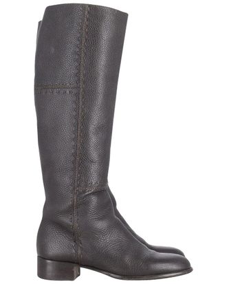 Fendi Fendi Womens Leather Knee Length Boot (Authentic Pre-Loved)