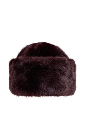 Stand Studio faux fur hat - women - Polyester - One Size - Red