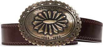 Dsquared2 Cintura in Pelle con Fibbia - - Accessories - Uomo - Marrone - 95 CM