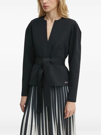 Karl Lagerfeld Cardigan con cintura - Nero