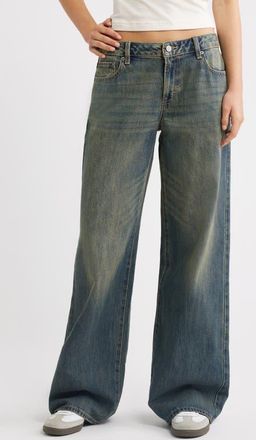PacSun Casey Low Rise Baggy Jeans in Medium Indigo at Nordstrom, Size 26