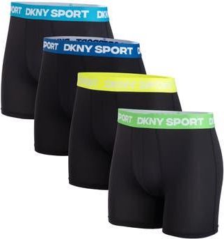 DKNY Pack of 4 Boxer Briefs in Blue/blue/yellow/green Wb at Nordstrom Rack, Size X-Large