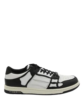 Amiri White And Black Skel Low Top Sneakers
