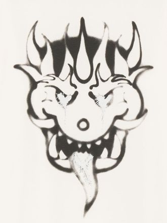 Yohji Yamamoto Graphic-Print Cotton T-Shirt - White