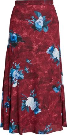 Erdem Gonna midi a fiori - Rosso