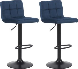 Clp Juego De 2 Taburetes De Bar Feni Azul