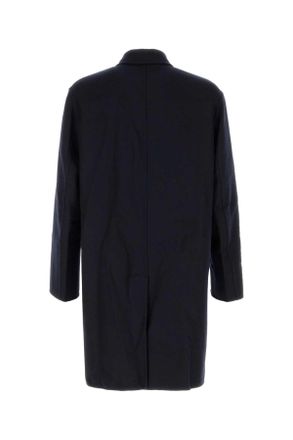 Etro Mens Navy Blue Wool Blend Reversibile Coat B0339 Cappotti